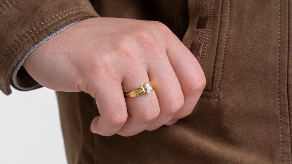 Anéis masculinos estilo, significado e presença