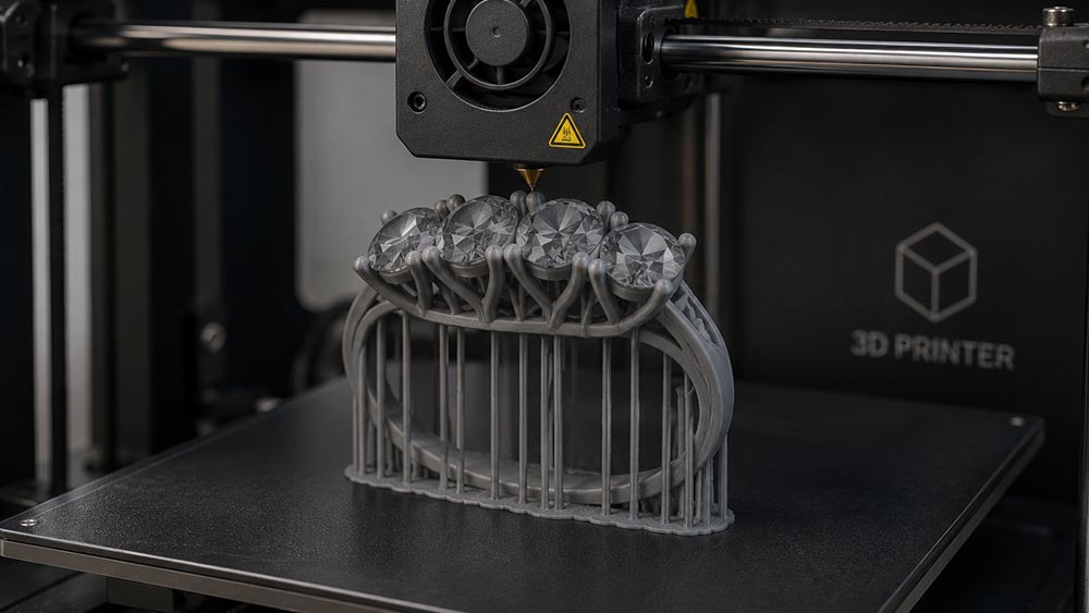 Como funciona o processo de criação de uma joia com impressão 3D