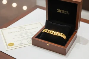 Garantia e política de troca de bracelete de ouro