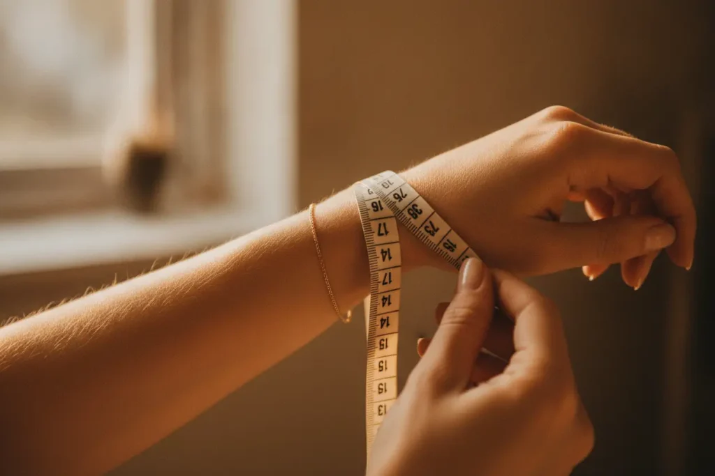 Como medir o pulso para pulseira de ouro perfeita