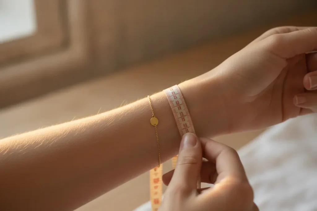 Como medir o pulso para pulseira de ouro perfeita